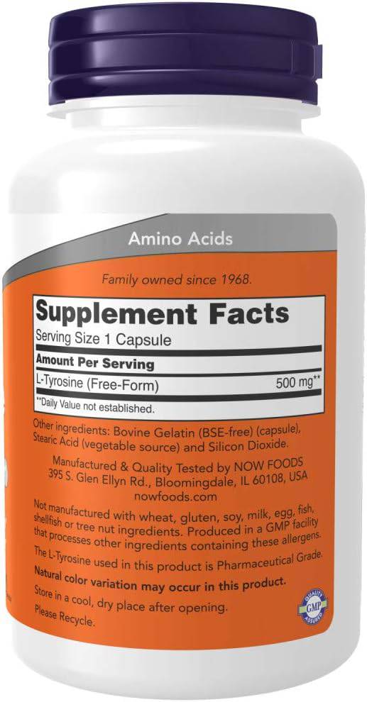 L-Tyrosine 500 mg - Gold Nutrition