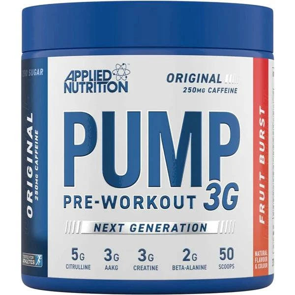 Pump 3G Pre Workout 375g (with Caffeine) - Gold Nutrition
