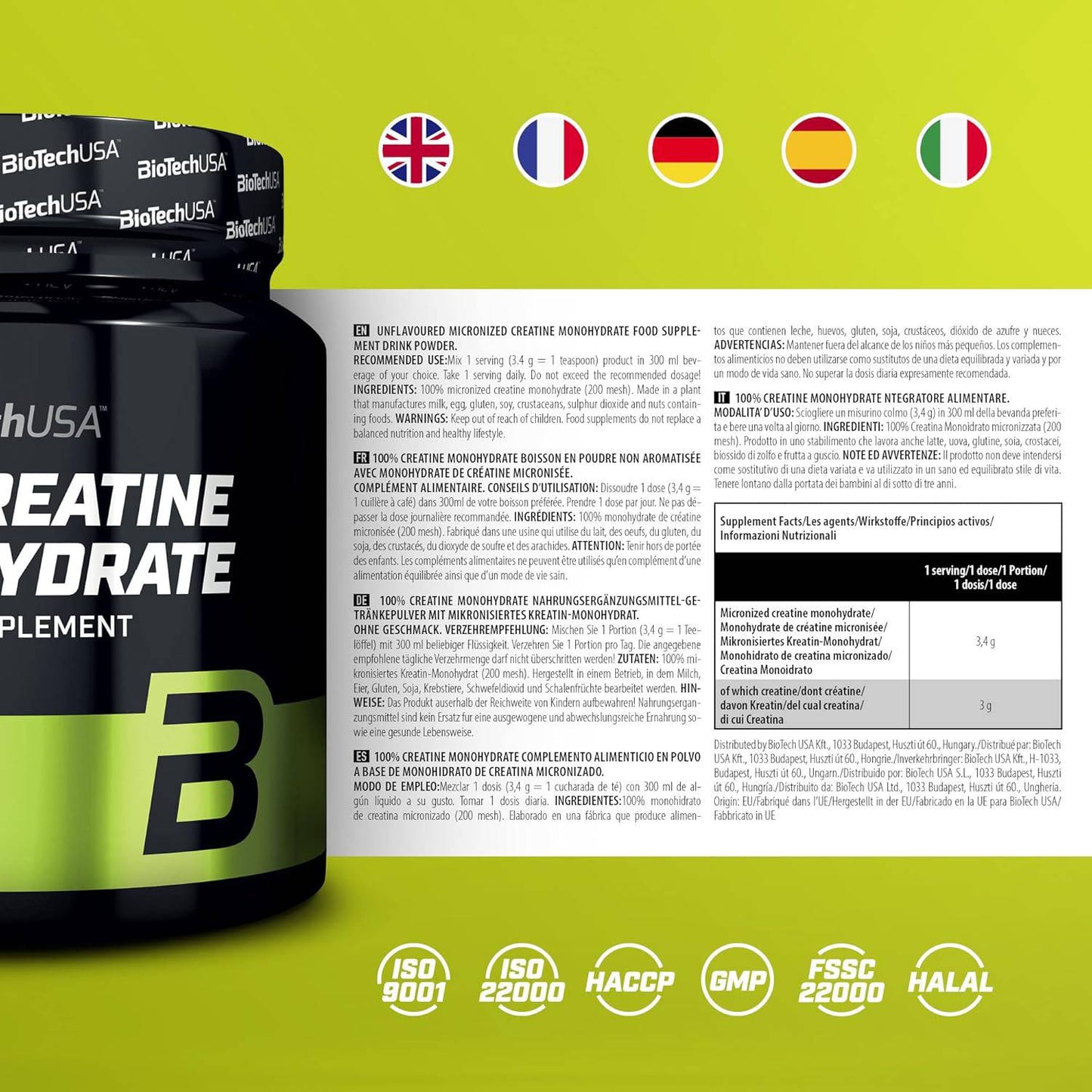 100% Creatine Monohydrate - Gold Nutrition