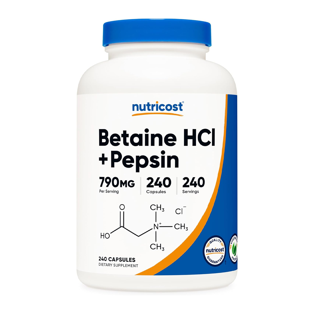Betaine HCL + Pepsin - Gold Nutrition