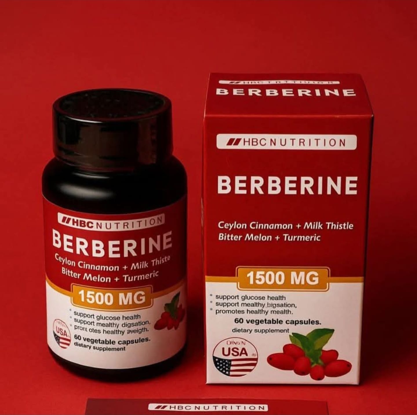 HBC Nutrition Berberine 1500mg 90 Capsules