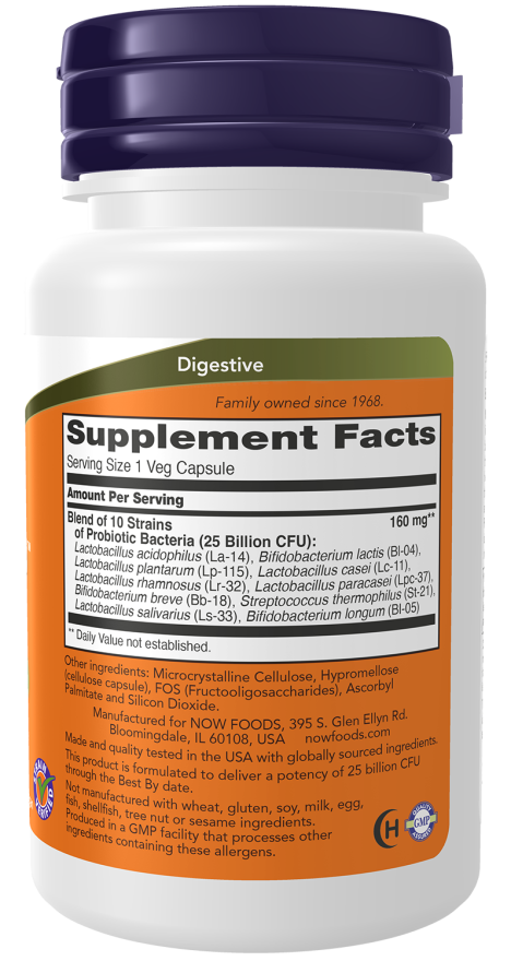 Now Probiotic-10™ 25 Billion Veg Capsules