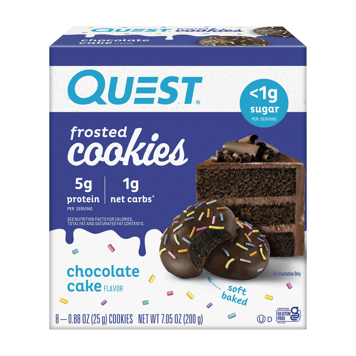 Quest Frosted Protein Cookies, Soft Baked, Low Sugar - Gold Nutrition