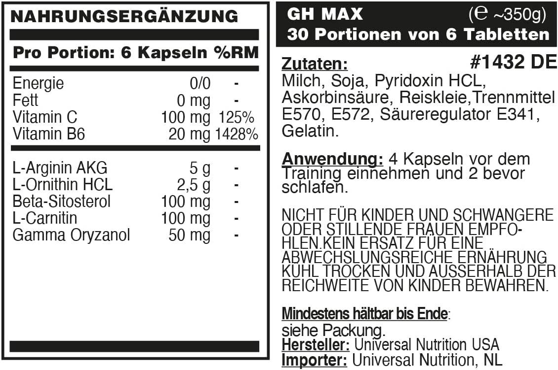 Universal GH Max - Gold Nutrition