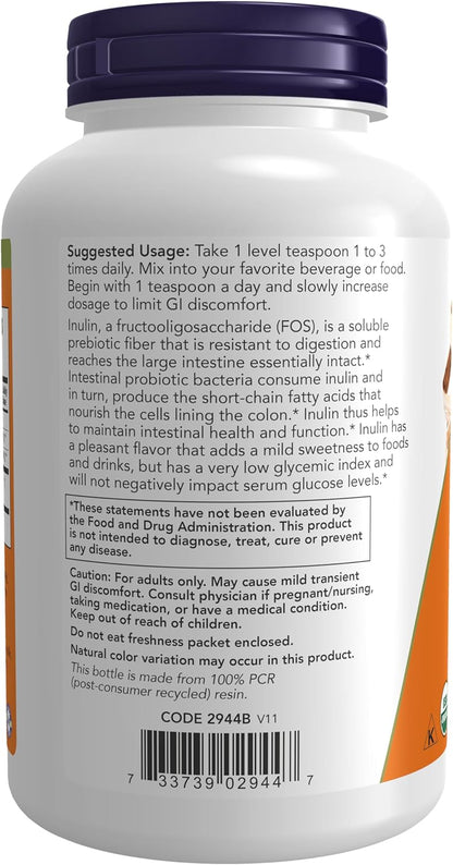 NOW Inulin Prebiotic Pure Powder