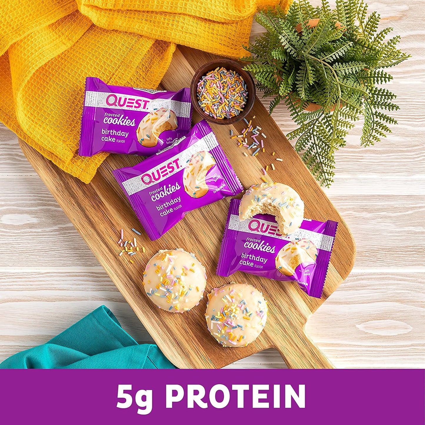Quest Frosted Protein Cookies, Soft Baked, Low Sugar - Gold Nutrition