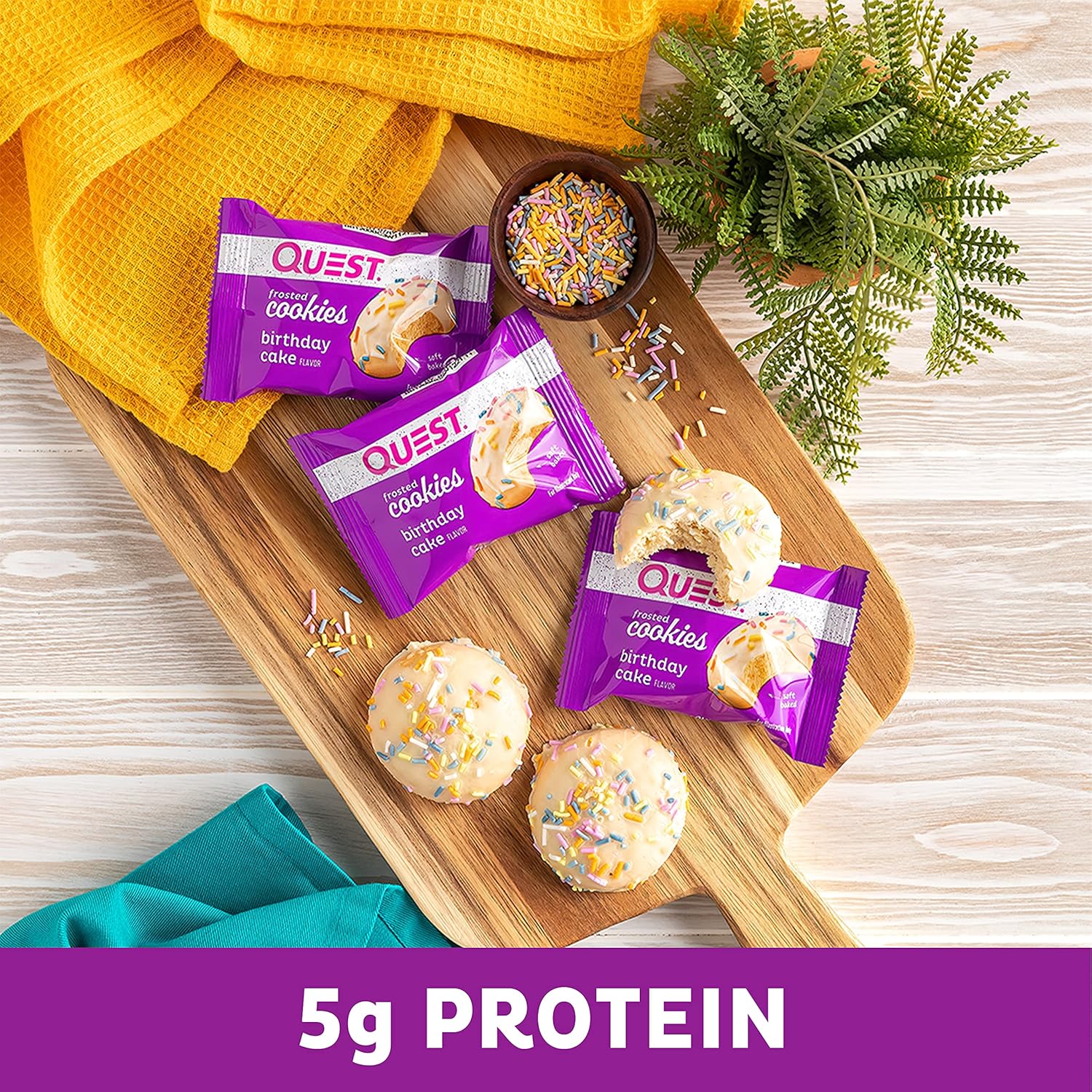 Quest Frosted Protein Cookies, Soft Baked, Low Sugar - Gold Nutrition