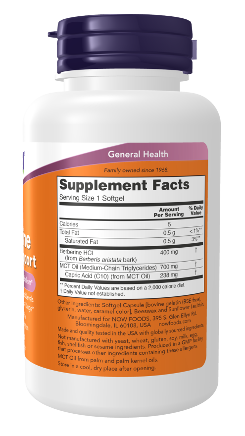 Now Berberine Glucose Support Softgels