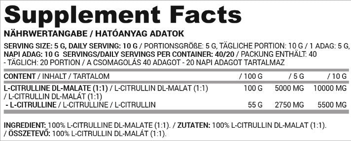 Citrulline Malate - Nutriversum