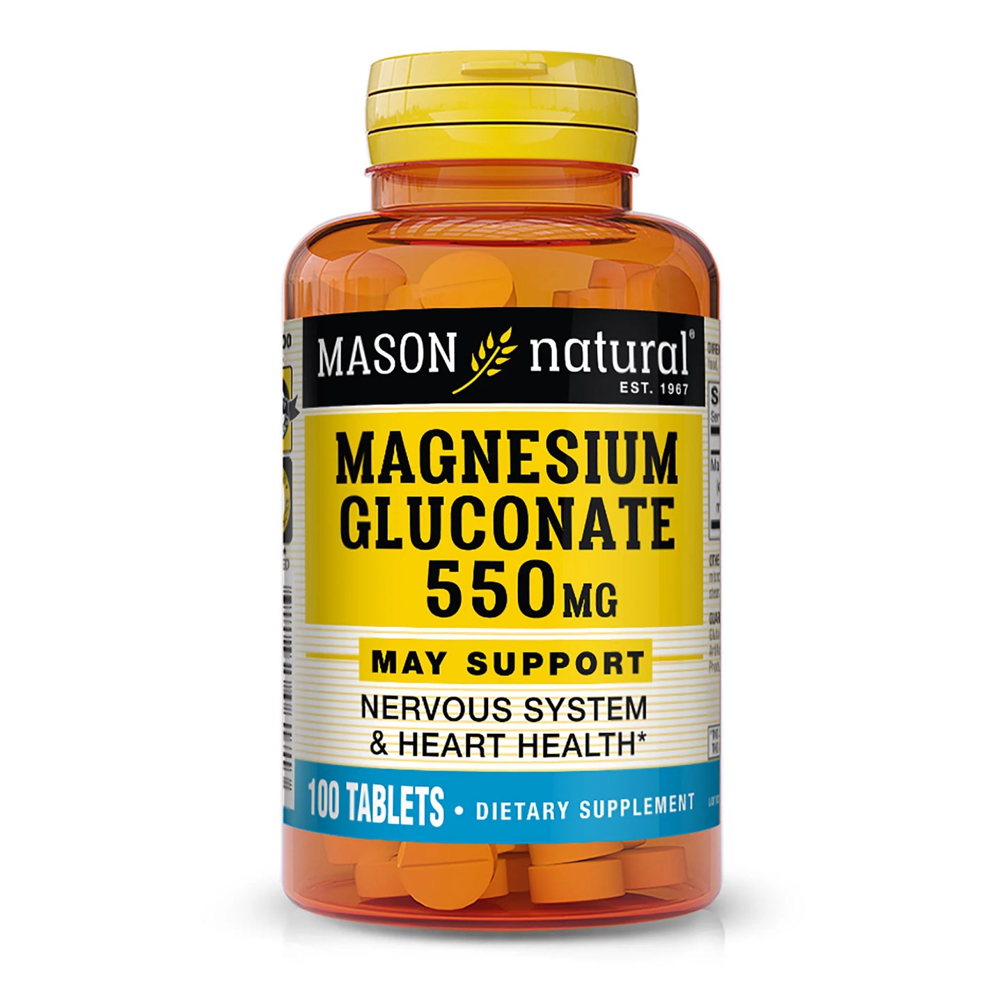 Magnesium Gluconate 550 mg, 100 Tablets