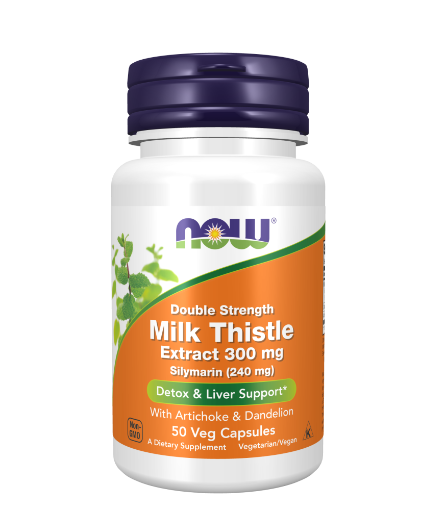 Now Milk Thistle Extract, Double Strength 300 mg Veg Capsules