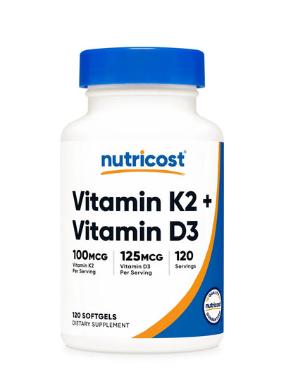 Nutricost Vitamin K2 + Vitamin D3 Softgels