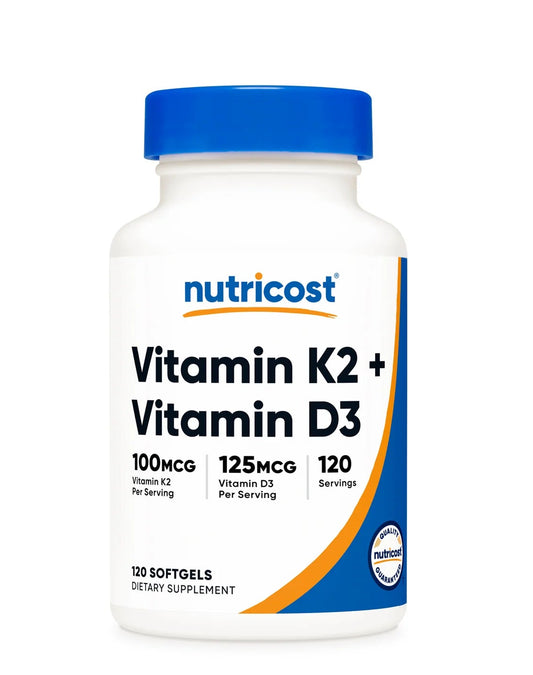 Nutricost Vitamin K2 + Vitamin D3 Softgels