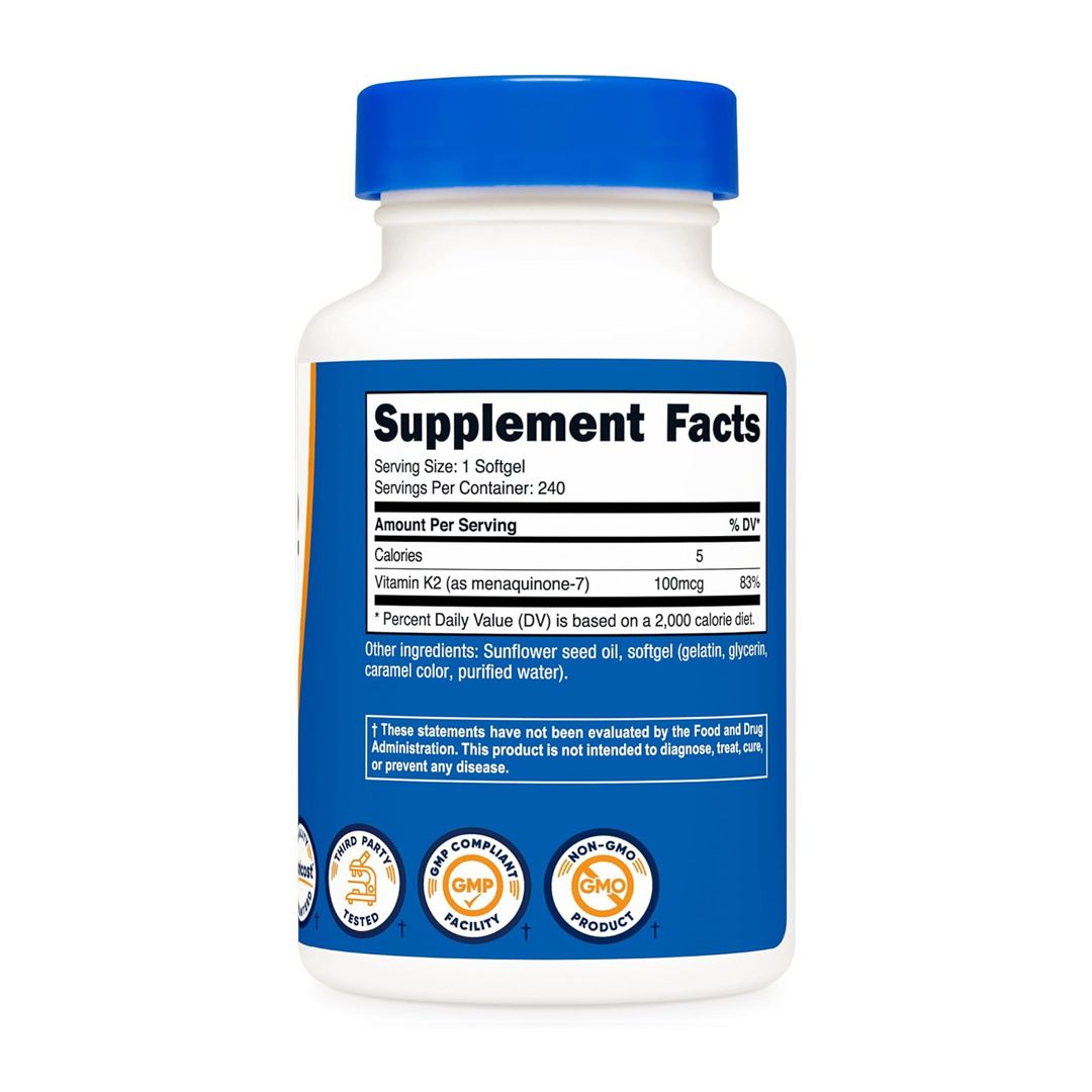 Nutricost Vitamin K2 MK-7 - Gold Nutrition