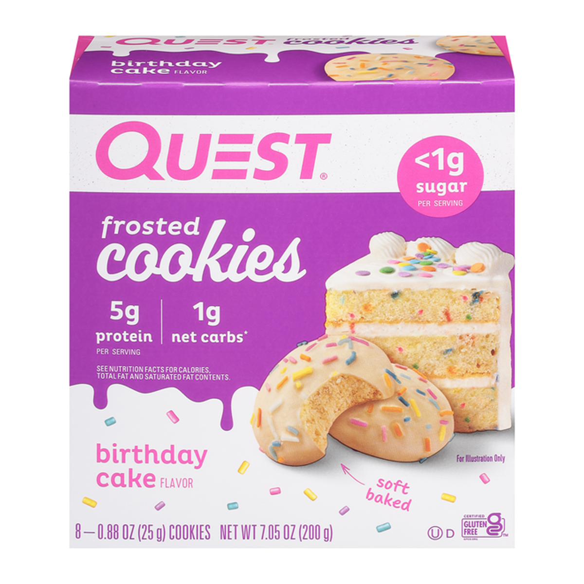 Quest Frosted Protein Cookies, Soft Baked, Low Sugar - Gold Nutrition