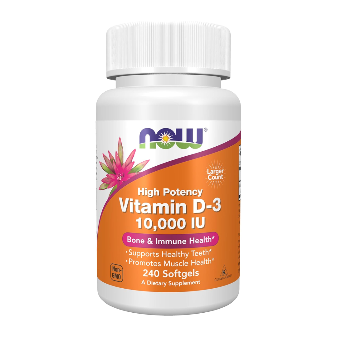 NOW Vitamin D-3 10,000 IU - Gold Nutrition