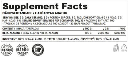 Beta Alanine - Nutriversum