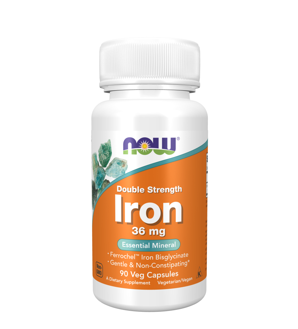 NOW Iron 36 mg Veg Capsules