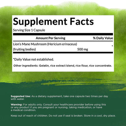 Swanson Lions Mane Mushroom