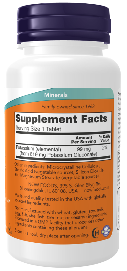 NOW Potassium Gluconate 99mg
