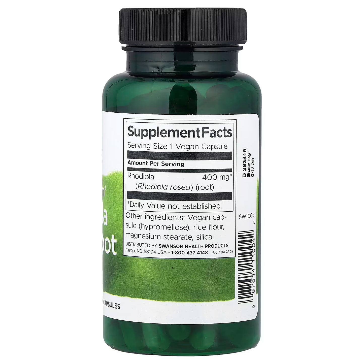Swanson, Full Spectrum® Rhodiola Rosea Root, 400 mg, 100 Vegan Capsules