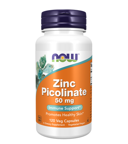 NOW Zinc Picolinate 50 mg Veg Capsules