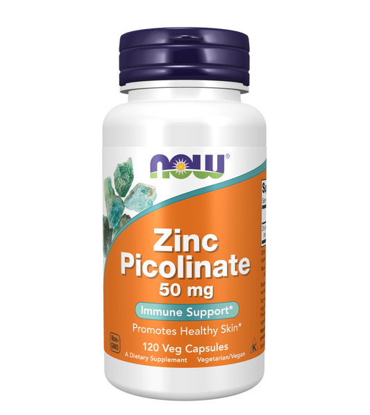 NOW Zinc Picolinate 50 mg Veg Capsules